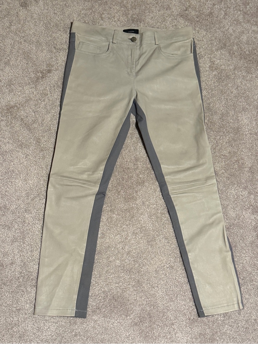 Joseph calf-skin two-tone trouser skinny pant low rise